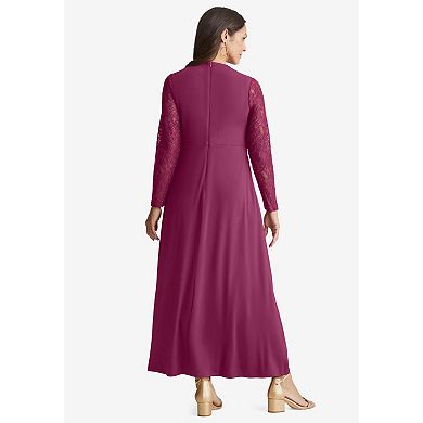 Jessica London Women's Plus Size Lace Sweetheart Dress