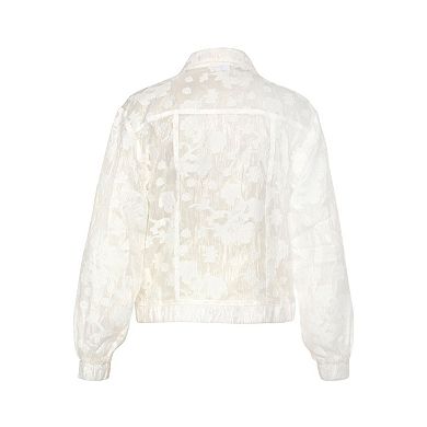 Lascana Women's Burnout Organza Bomber Jacket