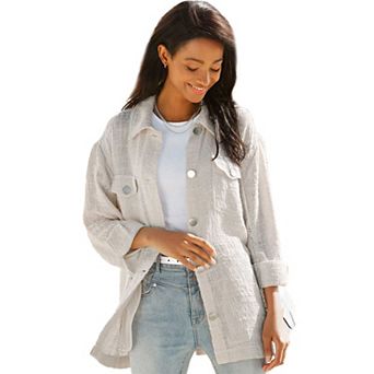 Lascana Women's Boucle Shirt Jacket