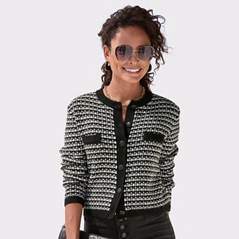 Lascana Women's Tweed Look Cardigan
