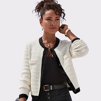 Lascana Women's Tweed Look Cardigan