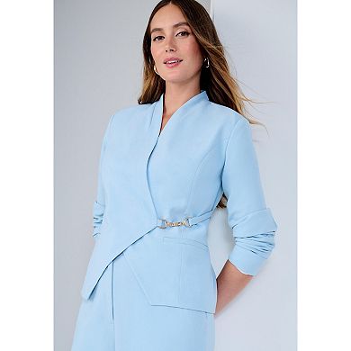 Jessica London Women's Plus Size Wrap Jacket Pantsuit