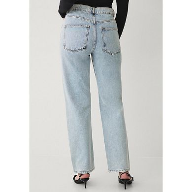 ellos Plus Size Mid-Rise Relaxed Straight Leg Jean
