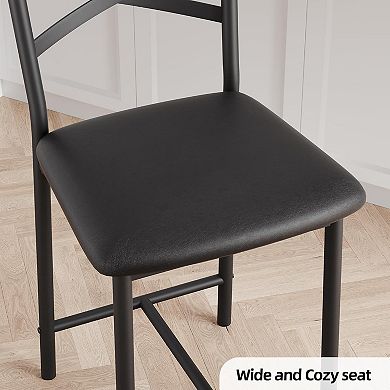 IDEALHOUSE Bar Stools with X-Back Design and Wide Seat