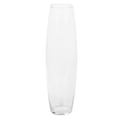 Clear Oval Glass Vase 20" for Long-Stem Flowers and Branches - Set of 6