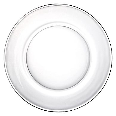Clear Glass Dinner Plate Set 10.5" for Main Courses and Appetizers - Set of 8