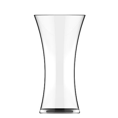 Small Clear Glass Flared Centerpiece Vase for Home or Events - Set of 4