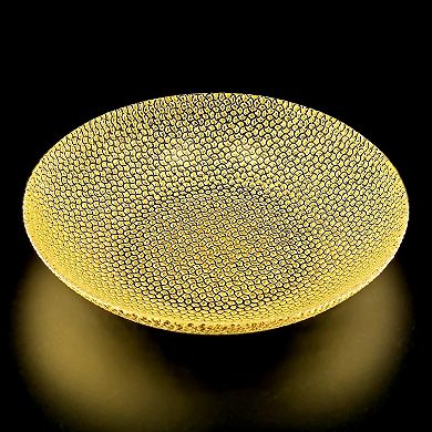 8-Inch Glass Soup Plates with Gold Detail and Pebble-Style Design