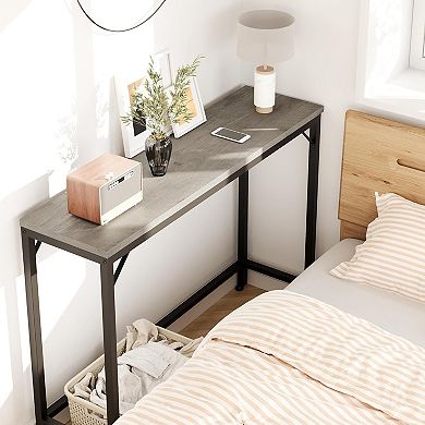 IDEALHOUSE Narrow Sofa Table with Charging Outlets