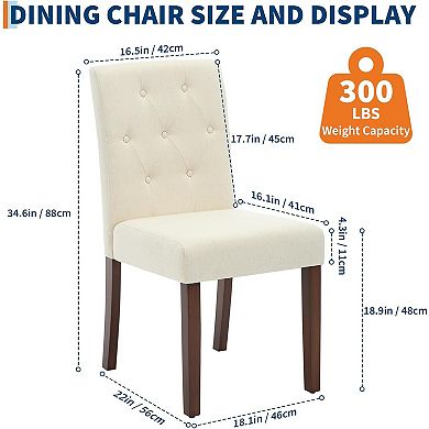 IDEALHOUSE Modern Parsons Dining Chairs Set