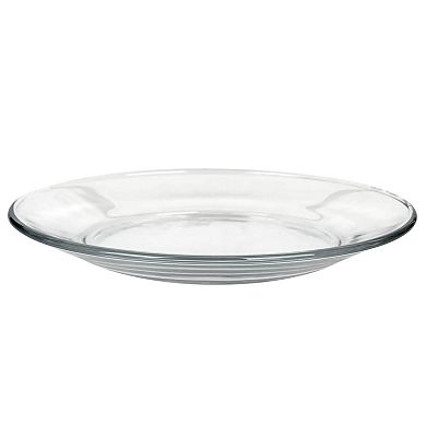 7.5" Clear Glass Plate Set for Appetizers and Desserts - Set of 8