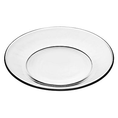 7.5" Clear Glass Plate Set for Appetizers and Desserts - Set of 8