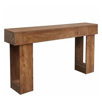 IDEALHOUSE 63 Inch Solid Wood Console Table for Entryway