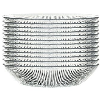 8-Inch Glass Bowl for Soup Salad Dessert Starburst Pattern - Set of 12