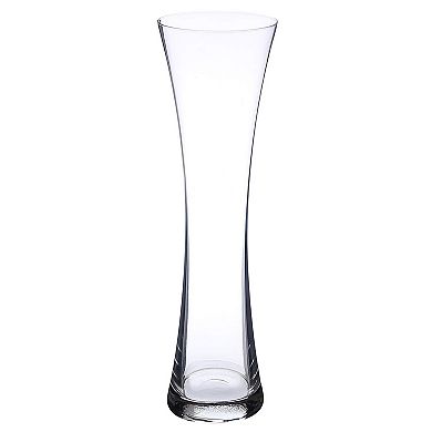 Clear Glass Flared Decorative Vase for Home or Event Styling - Set of 6