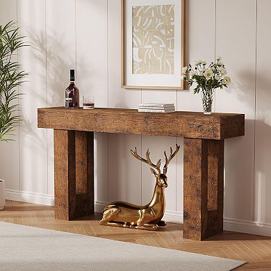 IDEALHOUSE Long Farmhouse Console Table for Entryway