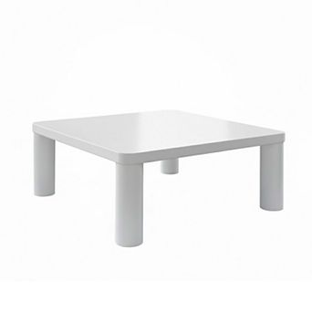 IDEALHOUSE Square Coffee Table with Cylindrical Legs