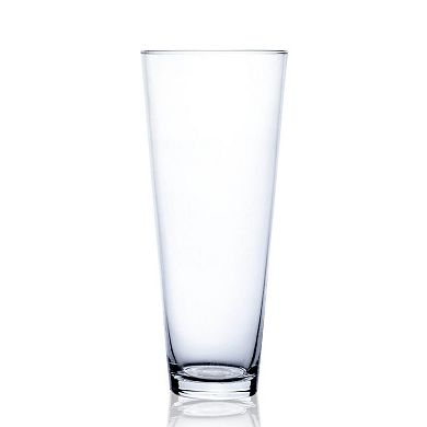 Clear Glass Conical Decorative Vase for Home or Event Styling - Set of 6