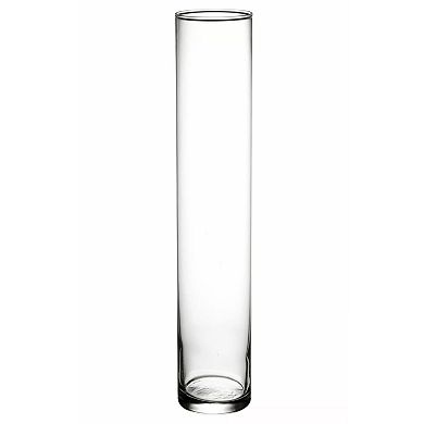 Clear Glass Cylinder Floor Vase 20" for Home or Event Décor - Set of 6