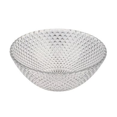 Modern Clear Glass Bowl with 6.5" Size for Soups, Salad and Desserts - Set of 4