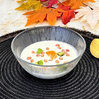 Round 6.5" Clear Glass Bowl for Serving Soup, Salad, Fruit, or Side Dishes