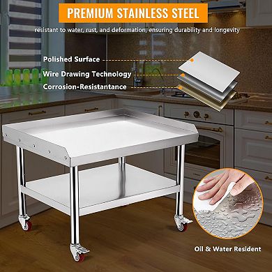IDEALHOUSE Stainless Steel Equipment Grill Stand Table