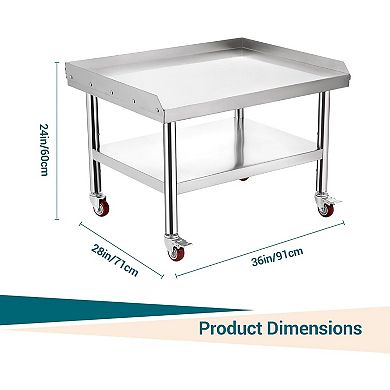 IDEALHOUSE Stainless Steel Equipment Grill Stand Table