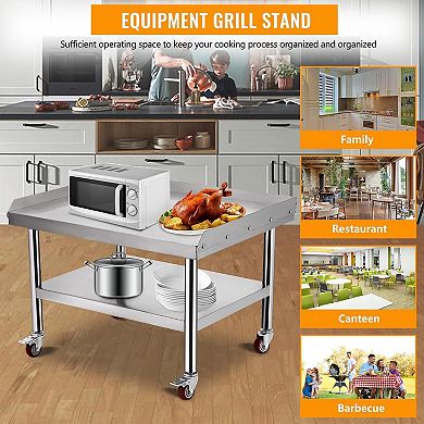 IDEALHOUSE Stainless Steel Equipment Grill Stand Table