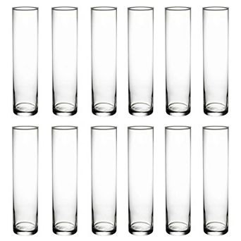 Clear Glass Decorative Vase 16" for Mantels, Tables, or Events - Set of 12