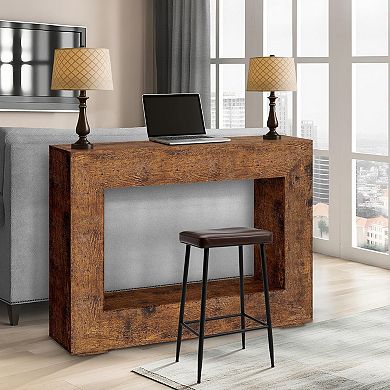 IDEALHOUSE Farmhouse Console Table with Open Shelves
