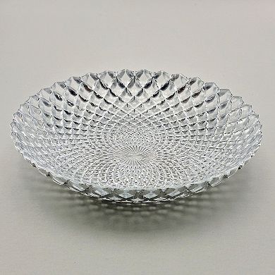 Stackable Glass Soup Plates Set Silver - Set of 4