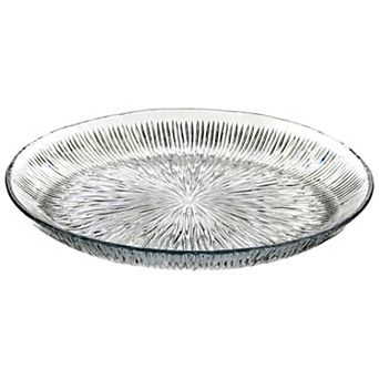 Clear 7.5" Glass Salad and Dessert Plate Microwave and Oven Safe