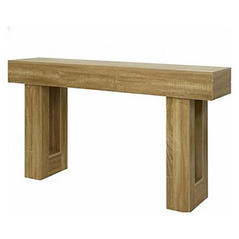 IDEALHOUSE 63 Inch Solid Wood Farmhouse Console Table