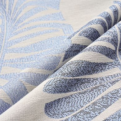 Boho Decorative Throw Pillow with Tassel Edge Palm Leaf Jacquard Pillow Cases Set of 2, 18X18 Inch