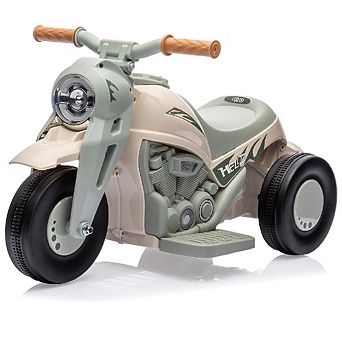 Kids 6V Bubble Ride-On Motorcycle, 1.9MPH, LED Lights, Music, 3 Wheels, Gift for Toddlers 3+