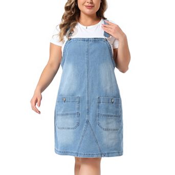 plus size denim dresses skirts Women's Overalls Dress Adjustable Strap Pinafore Bib Jean Dress with Side Pockets Size:5-6Y(24) homecoming_color_orange Asda Christmas Dresses - Womens denim Yours Maxi Denim Skirt