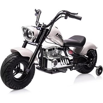 36V 350W Kids Electric Dirt Bike, 16.5MPH,176Lbs Max, Spring Suspension, Training Wheels.