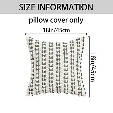 1Pc Linen Throw Pillow Covers Striped Decorative Cushion Cases for Sofa Couch Bedroom 18X18 Inch