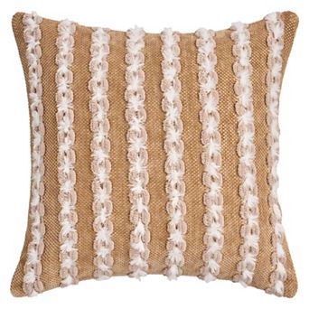 1 pc Linen Throw Pillow Covers Striped Decorative Cushion Cases for Sofa Couch Bedroom 18X18 Inch