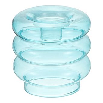 Glass Candle Holders, Glass Taper Candle Stand for Taper/Column Candles Tealight Stand Candlestick