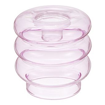 Glass Candle Holders, Glass Taper Candle Stand for Taper/Column Candles Tealight Stand Candlestick