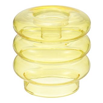 Glass Candle Holders, Glass Taper Candle Stand for Taper/Column Candles Tealight Stand Candlestick