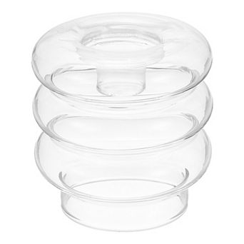 Glass Candle Holders, Glass Taper Candle Stand for Taper/Column Candles Tealight Stand Candlestick