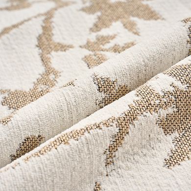 Leaves Jacquard Throw Pillow Covers Set of 2 Decorative Maple Leaf Pillow Covers 18X18 Inch