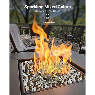 Crushed Tempered Fire Glass Heat-Safe Reflective Stones for Outdoor Fire Bowls