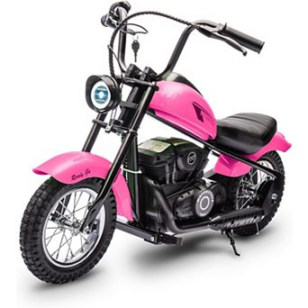 24V Kids Electric Motorcycle, 250W, 14MPH, 60 Min Ride with Lights, Music & Fog Effect