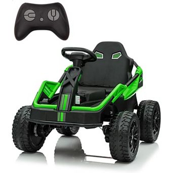 200W 24V Kids Electric ATV, 4x4 Go Kart with Adjustable Seat & Shock Absorbers