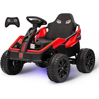 200W 24V Kids Electric ATV, 4x4 Go Kart with Adjustable Seat & Shock Absorbers