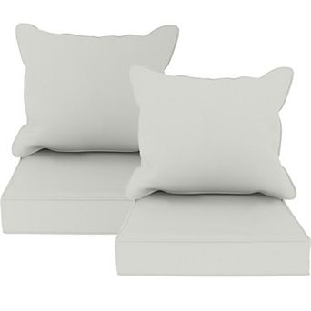 Aoodor Outdoor Chair Cushion, 24 x 24 Inch Water-Resistant, Fade-Resistant Olefin, Set of 2