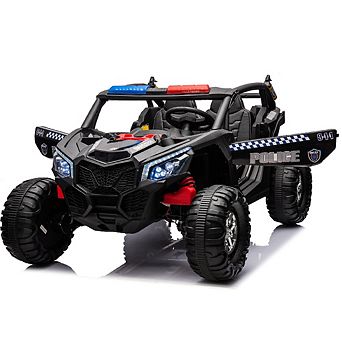 24V 2-Seater Kids UTV, 4WD 300W, Remote Control, Electric Ride-On Car with Music & Lights